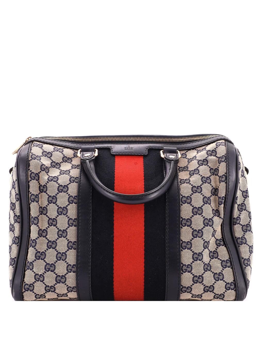 Gucci Vintage Web Boston Bag Gg Canvas #368877G11B